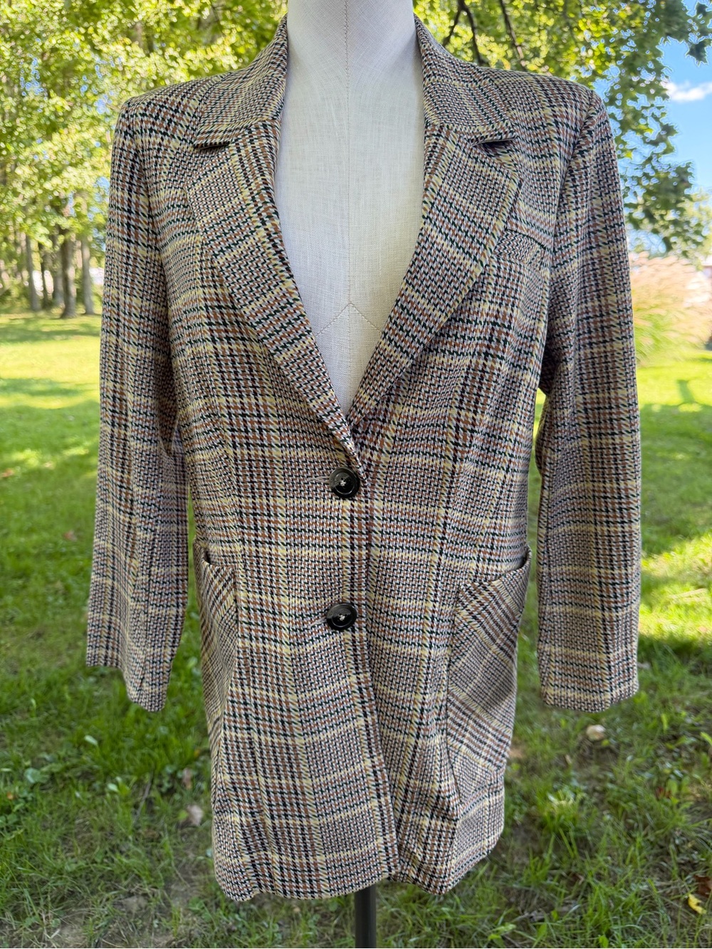 CAbi Pasttime Blazer Jacket 3548 Houndstooth Womens 8